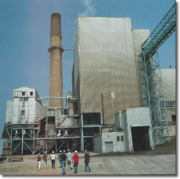 Photo showing coal-fired power plant.