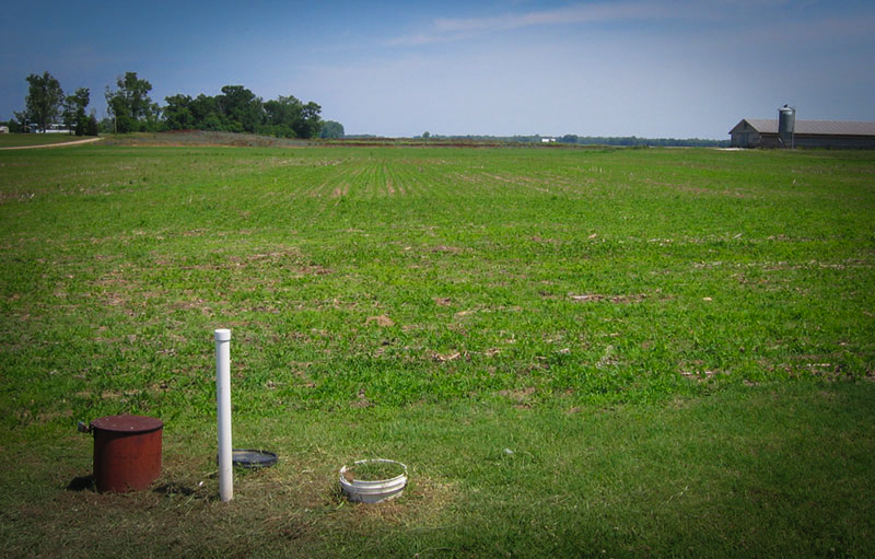 Image of a ground well on an indiana farm