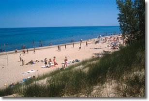 Summer day at a Lake Michigan Beach