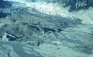 Photograph of glacial ice front in Alaska